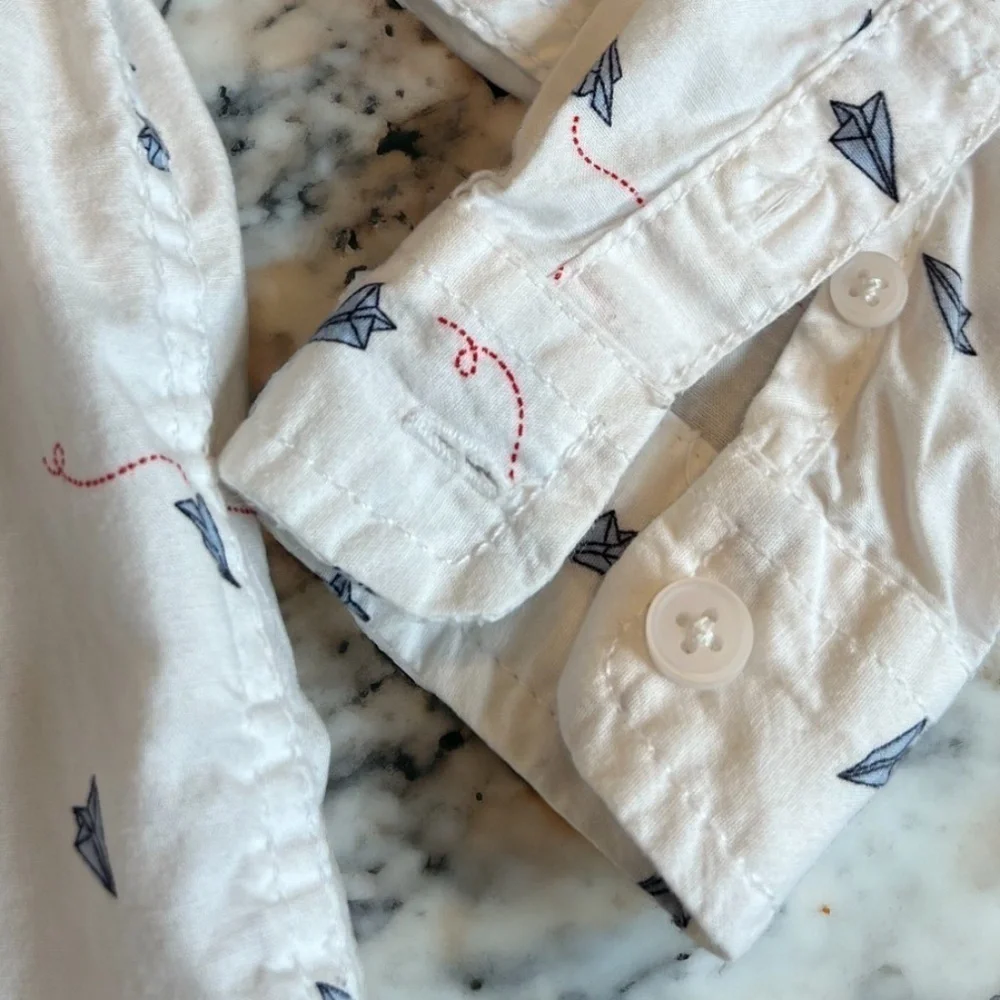 The Children's Place Toddler Boy Size 2T White Button Down Shirt Cotton